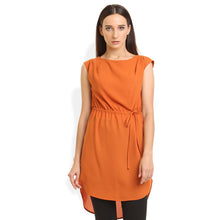 Kate In Heels Women Orange Color Round Neck Tunic