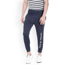Rocx Men's Navy And Milange Colour Beastmode Printed Track Pant