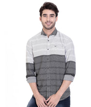 ROCX Shirts White-Black Colour Panel Shirts