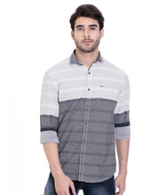 ROCX Shirts White-Navy Colour Panel Shirts