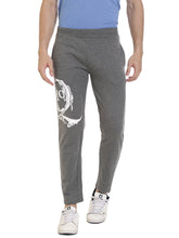 Rocx Men's Dark Grey  Colour Printed Trackpant