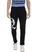 Rocx Men's Black Colour Printed Trackpant