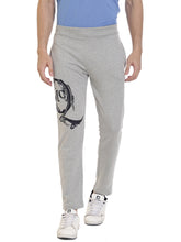 Rocx Men's Light Grey  Colour Printed Trackpant