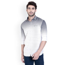 ROCX Navy Blue-White Twill Check Slim Fit Shirts