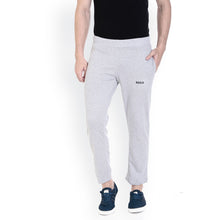 Rocx Men'S Grey Milange  Colour Straight Fit Trackpant With Print