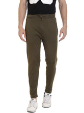Rocx Men's Olive Colour Printed Trackpant