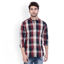 Rocx Shirts Maroon - Cream Multi Colour
