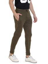 Rocx Men's Olive Colour Printed Trackpant