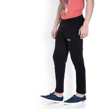 Rocx Men'S Black  Colour Straight Fit Trackpant With Print