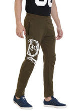 Rocx Men's Olive Colour Printed Trackpant