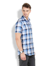 Thisrupt Blue Marble casual slim fit shirt