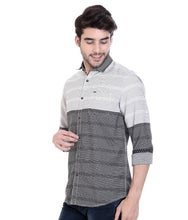 ROCX Shirts White-Black Colour Panel Shirts