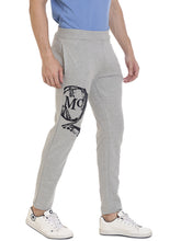 Rocx Men's Light Grey  Colour Printed Trackpant