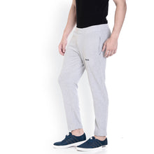 Rocx Men'S Grey Milange  Colour Straight Fit Trackpant With Print