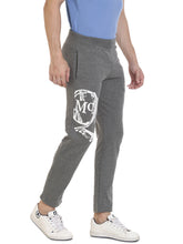Rocx Men's Dark Grey  Colour Printed Trackpant