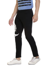 Rocx Men's Black Colour Printed Trackpant