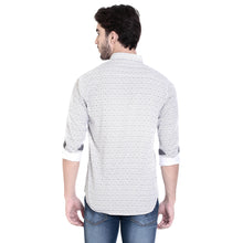ROCX Shirt Grey White Colour Printed Shirts With Contrast Button