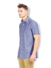 Thisrupt Blue Marble casual slim fit shirt