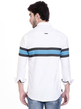 Rocx White-Blue Twill Check Slim Fit Shirt