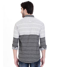 ROCX Shirts White-Black Colour Panel Shirts