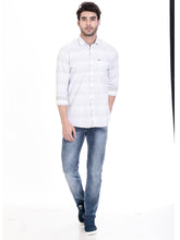 ROCX White Twill Check Slim Fit Shirts