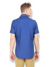 Thisrupt Blue Marble casual slim fit shirt