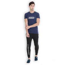 Rocx Men's Black Milange Colour Something Trackpant