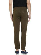 Rocx Men's Olive Colour Printed Trackpant