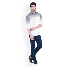 ROCX Navy Blue-White Twill Check Slim Fit Shirts