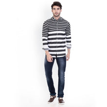 ROCX Black-White Twill Check Slim Fit Shirts