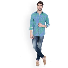 ROCX Shirts Green - R Blue Multi Colour Check