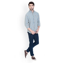 ROCX Shirts Khakhi Blue Multi Colour Check Shirts
