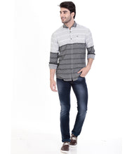 ROCX Shirts White-Black Colour Panel Shirts