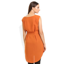 Kate In Heels Women Orange Color Round Neck Tunic