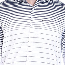 ROCX Navy Blue-White Twill Check Slim Fit Shirts