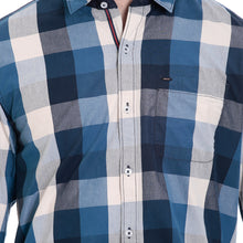 ROCX Navy - Cream Multi Colour Check Slim Fit Shirts