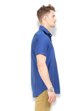 Thisrupt Blue Marble casual slim fit shirt