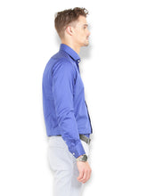 Thisrupt Blue Marble casual slim fit shirt