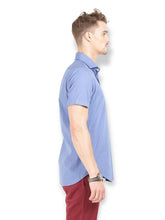 Thisrupt Blue Marble casual slim fit shirt