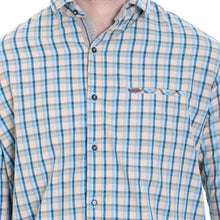 ROCX Shirts Khakhi Blue Multi Colour Check Shirts