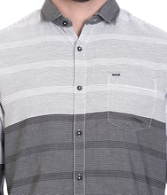 ROCX Shirts White-Black Colour Panel Shirts