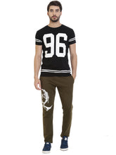 Rocx Men's Olive Colour Printed Trackpant