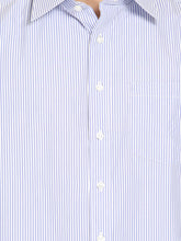 Thisrupt Blue Marble Blue casual striped slim fit shirt
