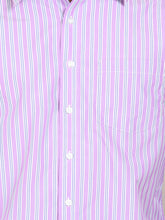 Thisrupt Blue Marble Purple casual striped slim fit shirt
