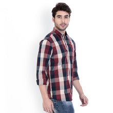 Rocx Shirts Maroon - Cream Multi Colour