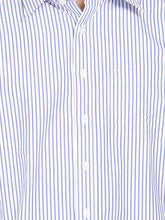 Thisrupt Blue Marble Blue casual striped slim fit shirt