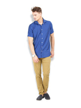 Thisrupt Blue Marble casual slim fit shirt