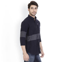 ROCX Shirts White Black Colour Panel Shirts