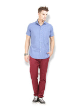 Thisrupt Blue Marble casual slim fit shirt