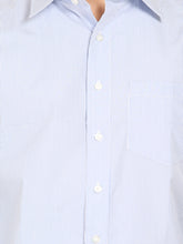 Thisrupt Blue Marble Blue casual striped slim fit shirt